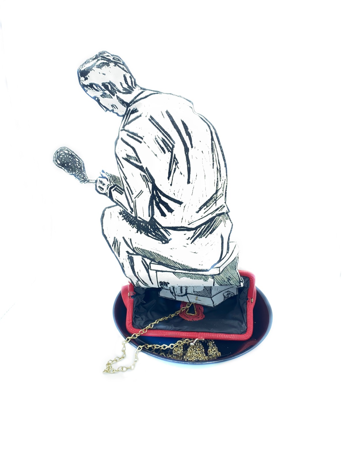 Object with linocut printed on a canvas by Sylwia Zawiślak